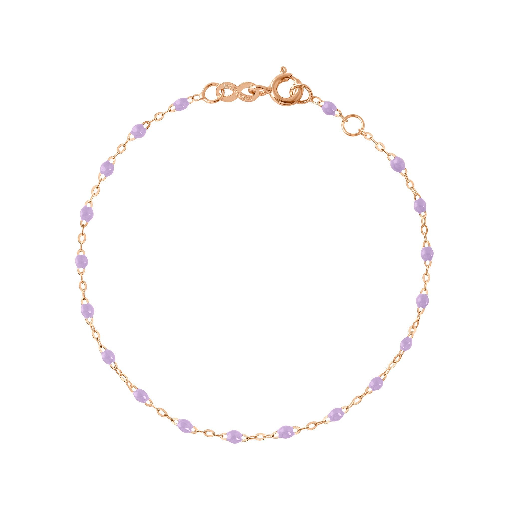 Gigi Clozeau - Bracelet parme Classique Gigi, or rose, 15 cm