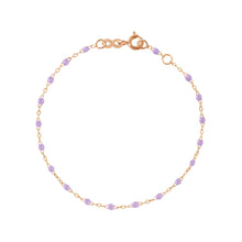 Gigi Clozeau - Bracelet parme Classique Gigi, or rose, 15 cm