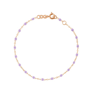 Gigi Clozeau - Bracelet parme Classique Gigi, or rose, 15 cm