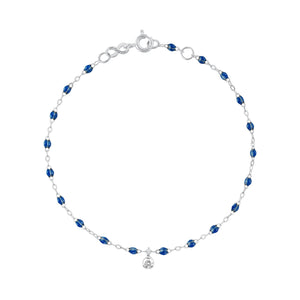 Gigi Clozeau - Bracelet saphir Gigi Suprême, or blanc, 1 diamant, 17 cm