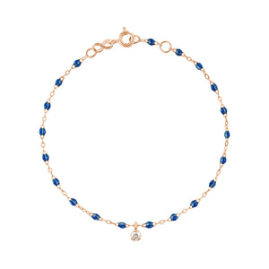 Gigi Clozeau - Bracelet saphir Gigi Suprême, or rose, 1 diamant, 17 cm