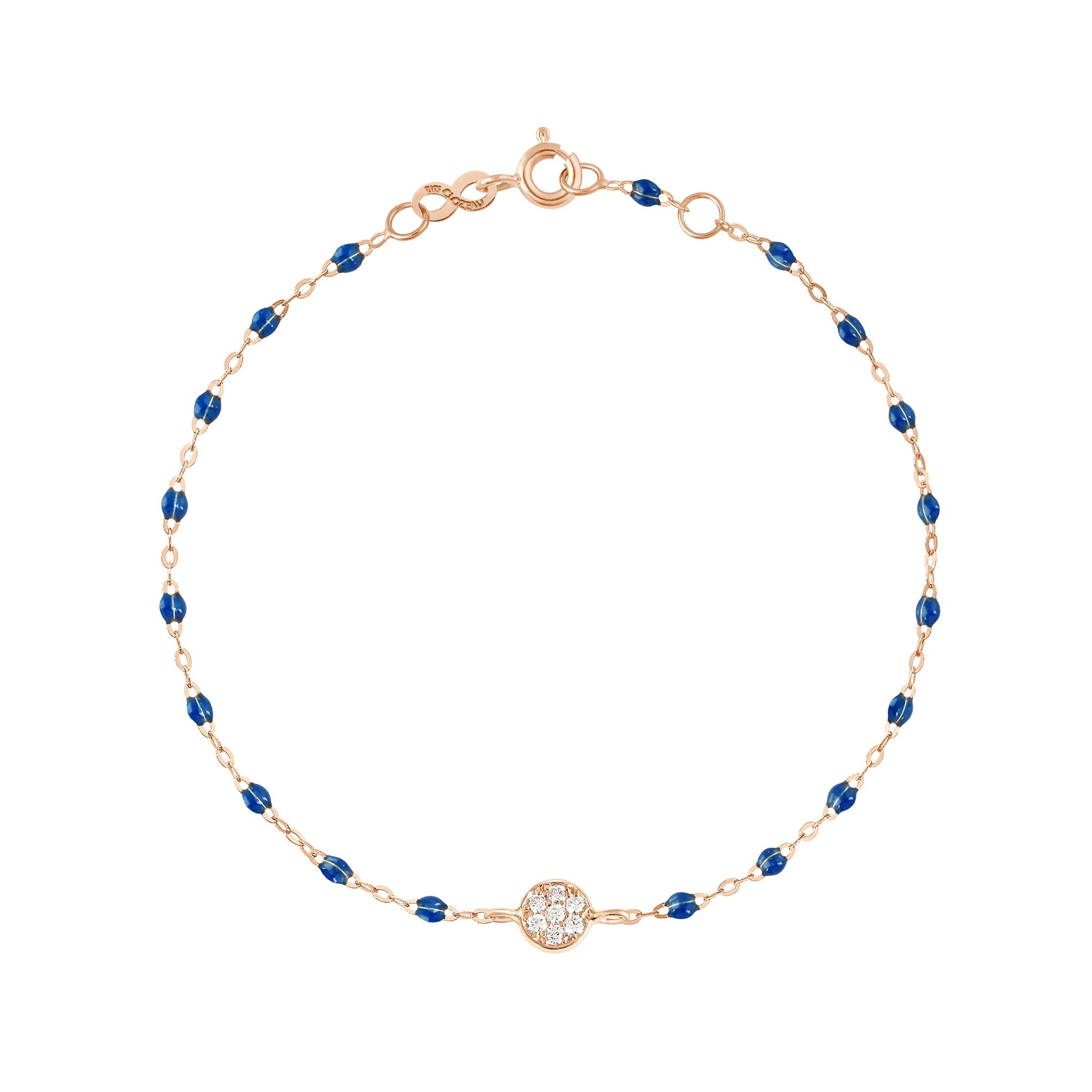 Gigi Clozeau - Bracelet saphir Puce diamants, or rose, 17 cm