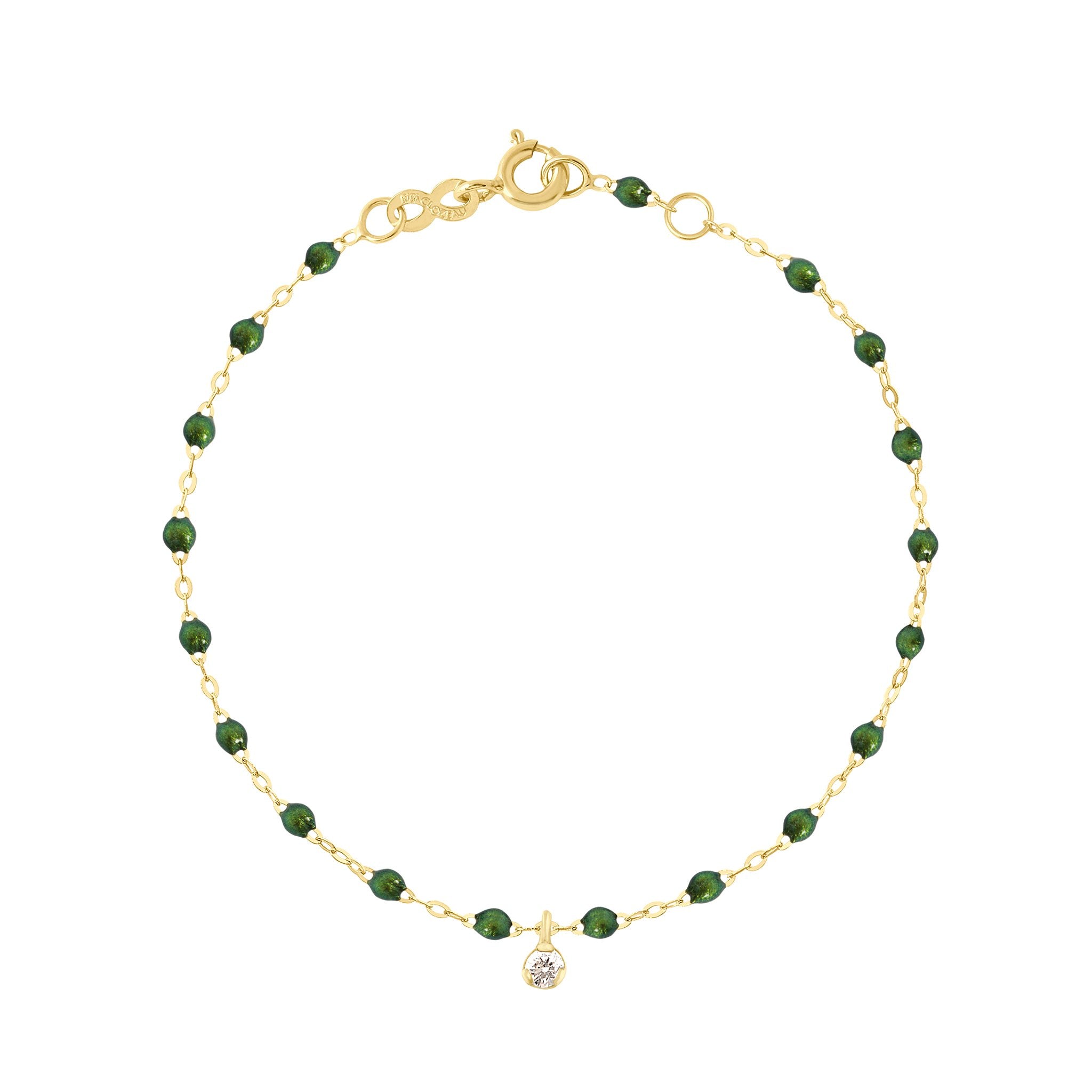 Gigi Clozeau - Bracelet scarabée Gigi Suprême, or jaune, 1 diamant, 17 cm