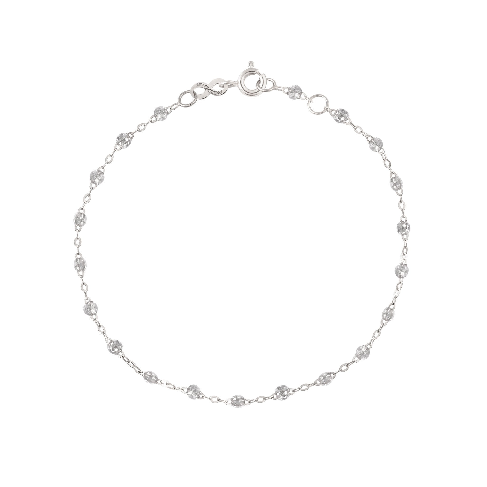 Gigi Clozeau - Bracelet sparkle Classique Gigi, or blanc, 15 cm