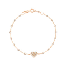 Gigi Clozeau - Bracelet sparkle In Love, diamants, or rose, 17 cm