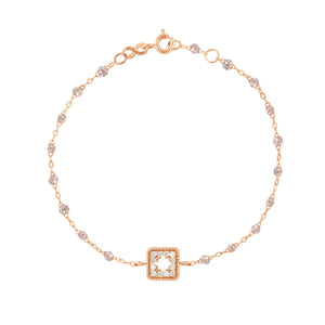 Gigi Clozeau - Bracelet sparkle Trésor, diamants, or rose, 17 cm