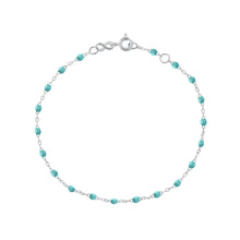 Gigi Clozeau - Bracelet turquoise vert Classique Gigi, or blanc, 15 cm