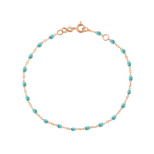 Gigi Clozeau - Bracelet turquoise vert Classique Gigi, or rose, 15 cm