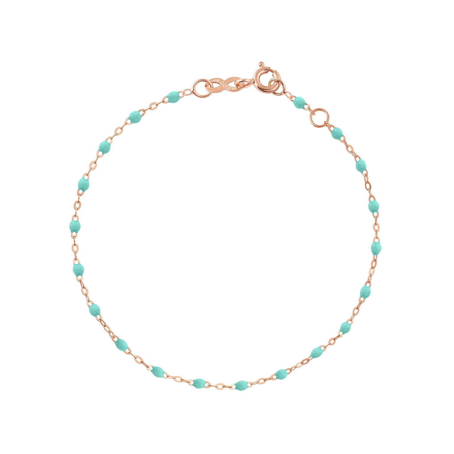 Gigi Clozeau - Bracelet vert d'eau Classique Gigi, or rose, 15 cm