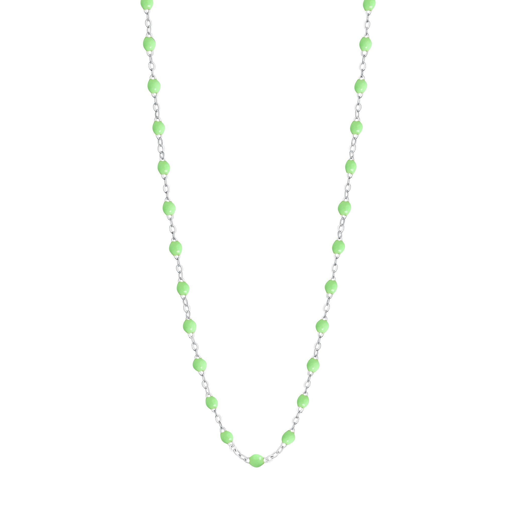 Gigi Clozeau - Collier anis Classique Gigi, or blanc, 42 cm