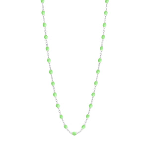 Gigi Clozeau - Collier anis Classique Gigi, or blanc, 42 cm