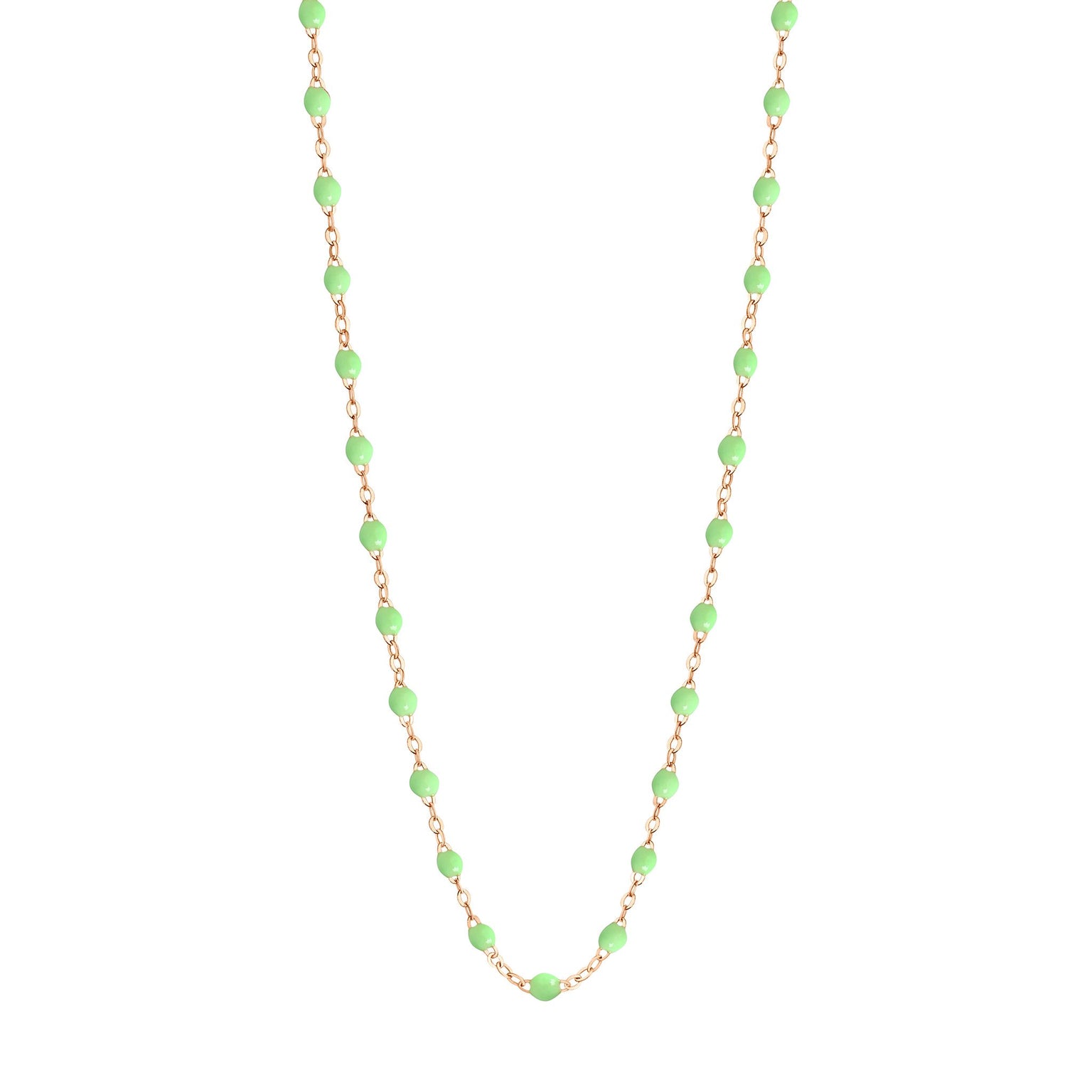 Gigi Clozeau - Collier anis Classique Gigi, or rose, 50 cm