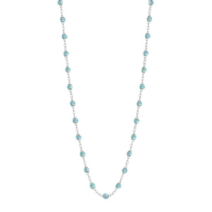 Gigi Clozeau - Collier aqua Classique Gigi, or blanc, 50 cm