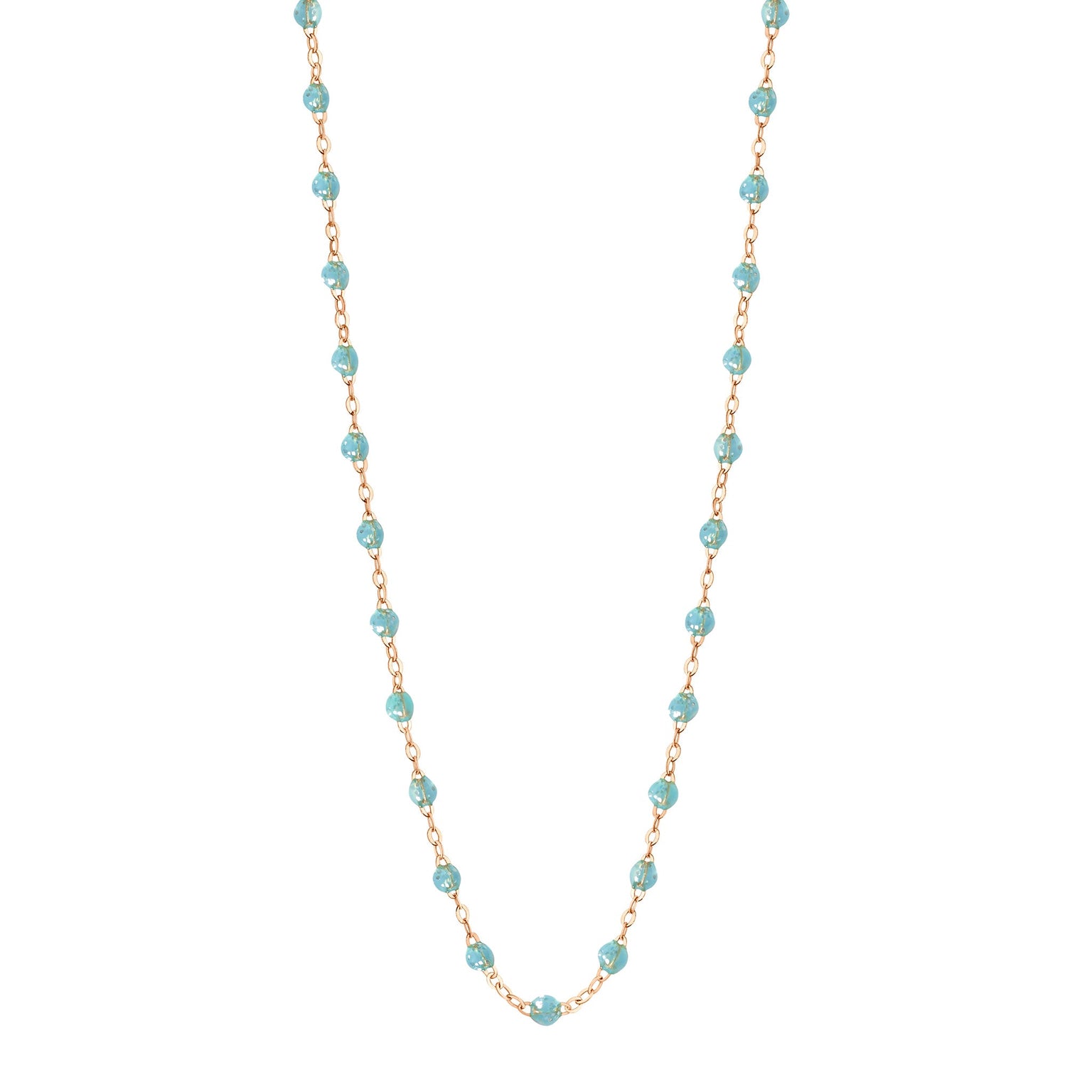 Gigi Clozeau - Collier aqua Classique Gigi, or rose, 50 cm
