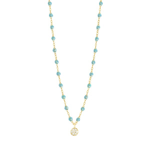 Gigi Clozeau - Collier aqua Puce diamants, or jaune, 42 cm