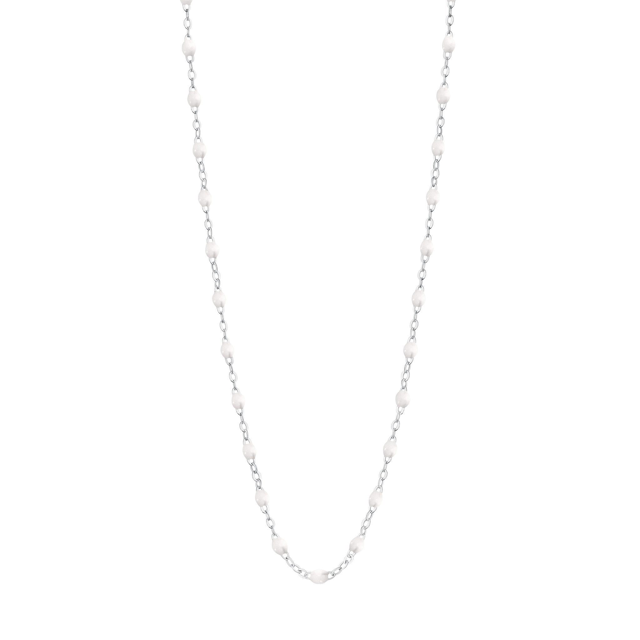 Gigi Clozeau - Collier blanc Classique Gigi, or blanc, 50 cm