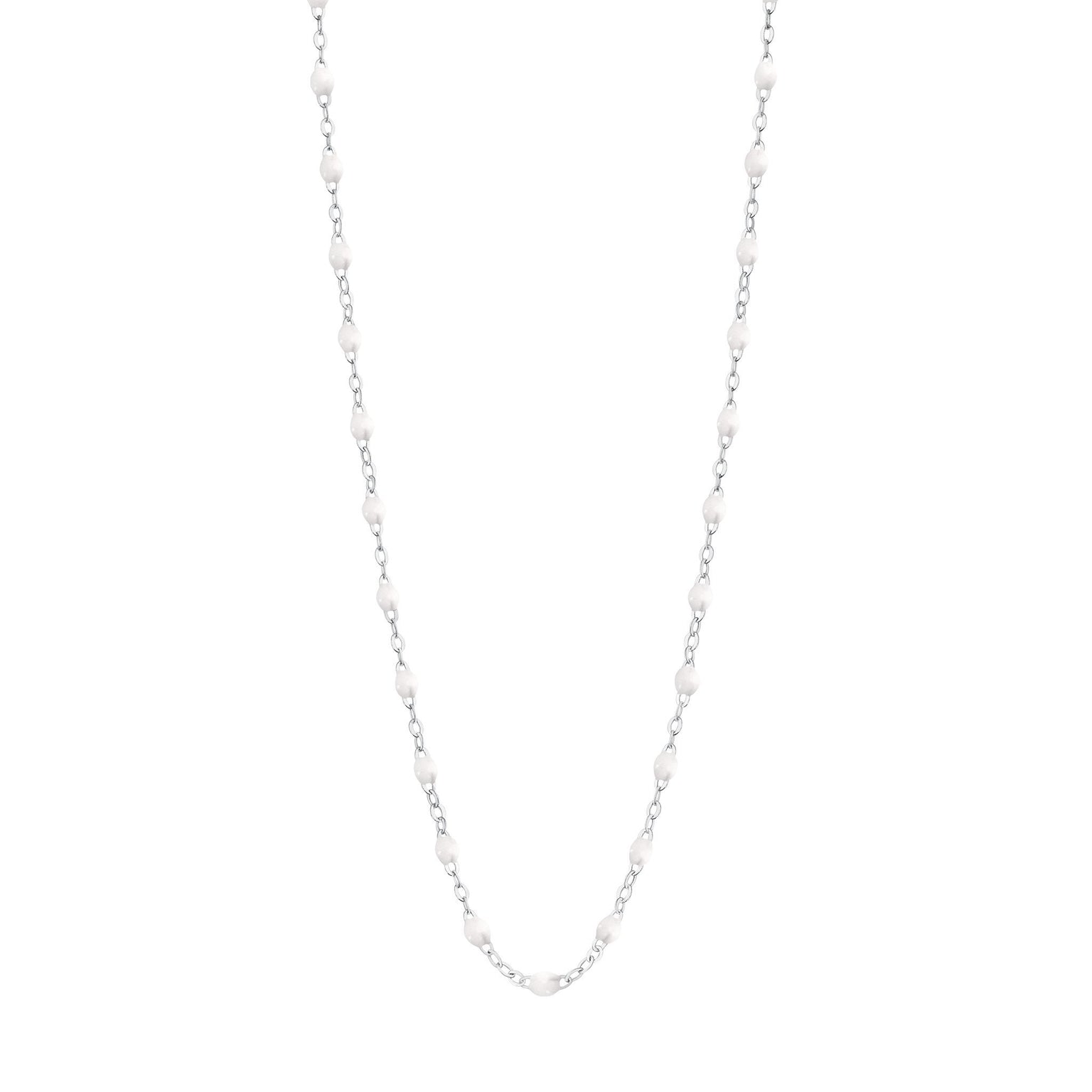 Gigi Clozeau - Collier blanc Classique Gigi, or blanc, 50 cm