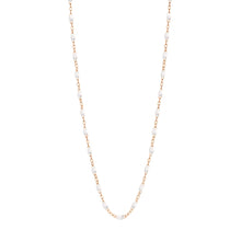 Gigi Clozeau - Collier blanc Classique Gigi, or rose, 50 cm