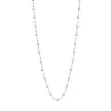 Gigi Clozeau - Collier bleu layette Classique Gigi, or blanc, 50 cm