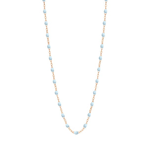 Gigi Clozeau - Collier bleu layette Classique Gigi, or rose, 50 cm
