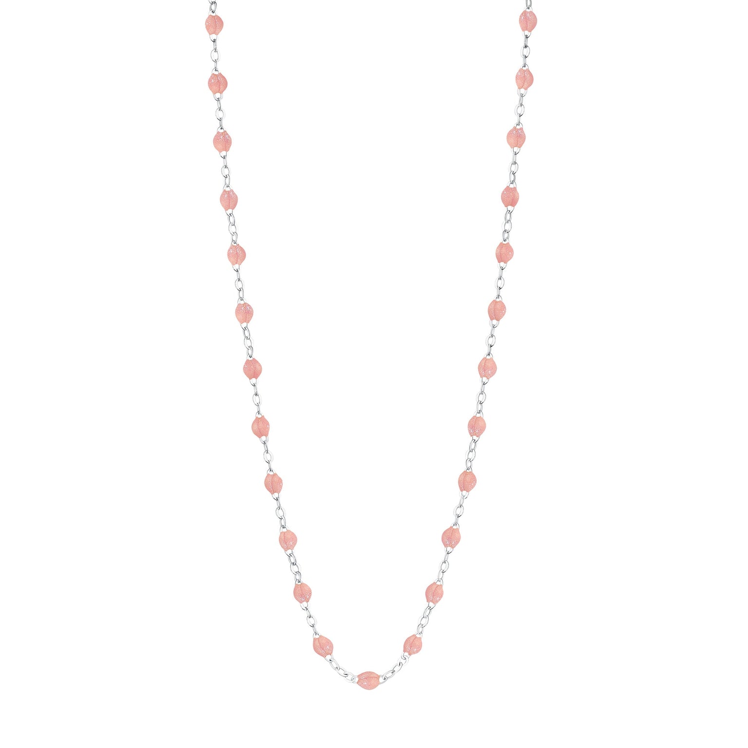 Gigi Clozeau - Collier blush Classique Gigi, or blanc, 50 cm