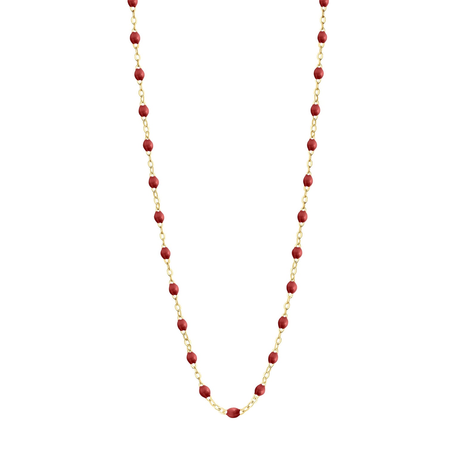 Gigi Clozeau - Collier bordeaux Classique Gigi, or jaune, 50 cm