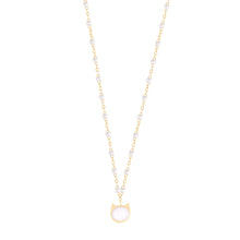 Gigi Clozeau - Collier Chat résine blanche, or jaune