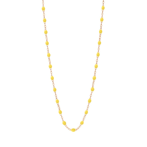 Gigi Clozeau - Collier citron Classique Gigi, or rose, 45 cm