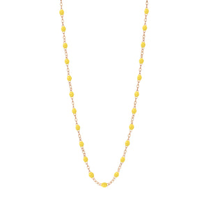 Gigi Clozeau - Collier citron Classique Gigi, or rose, 50 cm