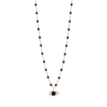 Gigi Clozeau - Collier Classique Gigi Eye nuit, or jaune, diamants, 42 cm