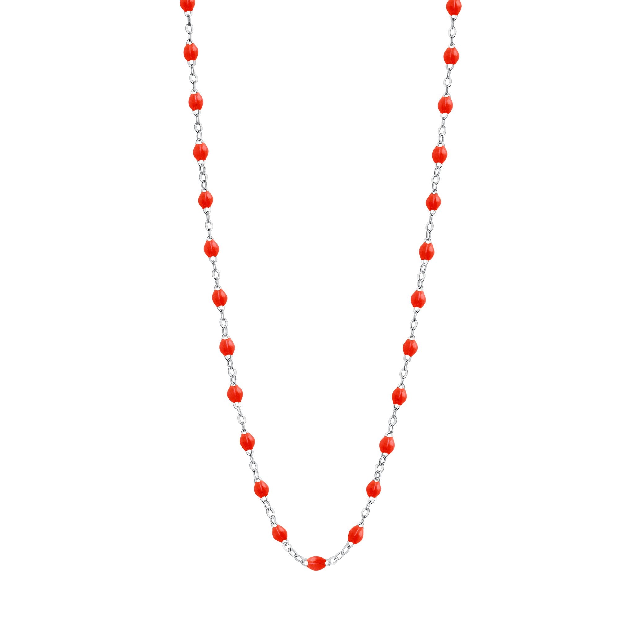 Gigi Clozeau - Collier corail Classique Gigi, or blanc, 45 cm