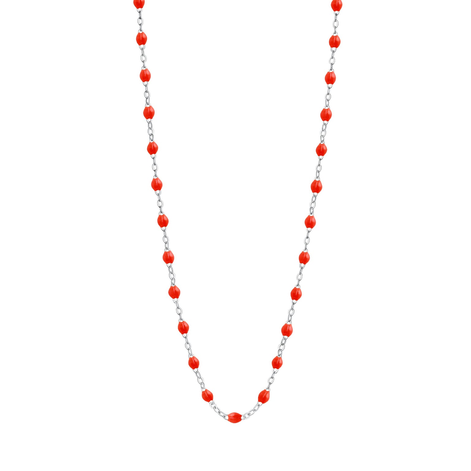 Gigi Clozeau - Collier corail Classique Gigi, or blanc, 45 cm