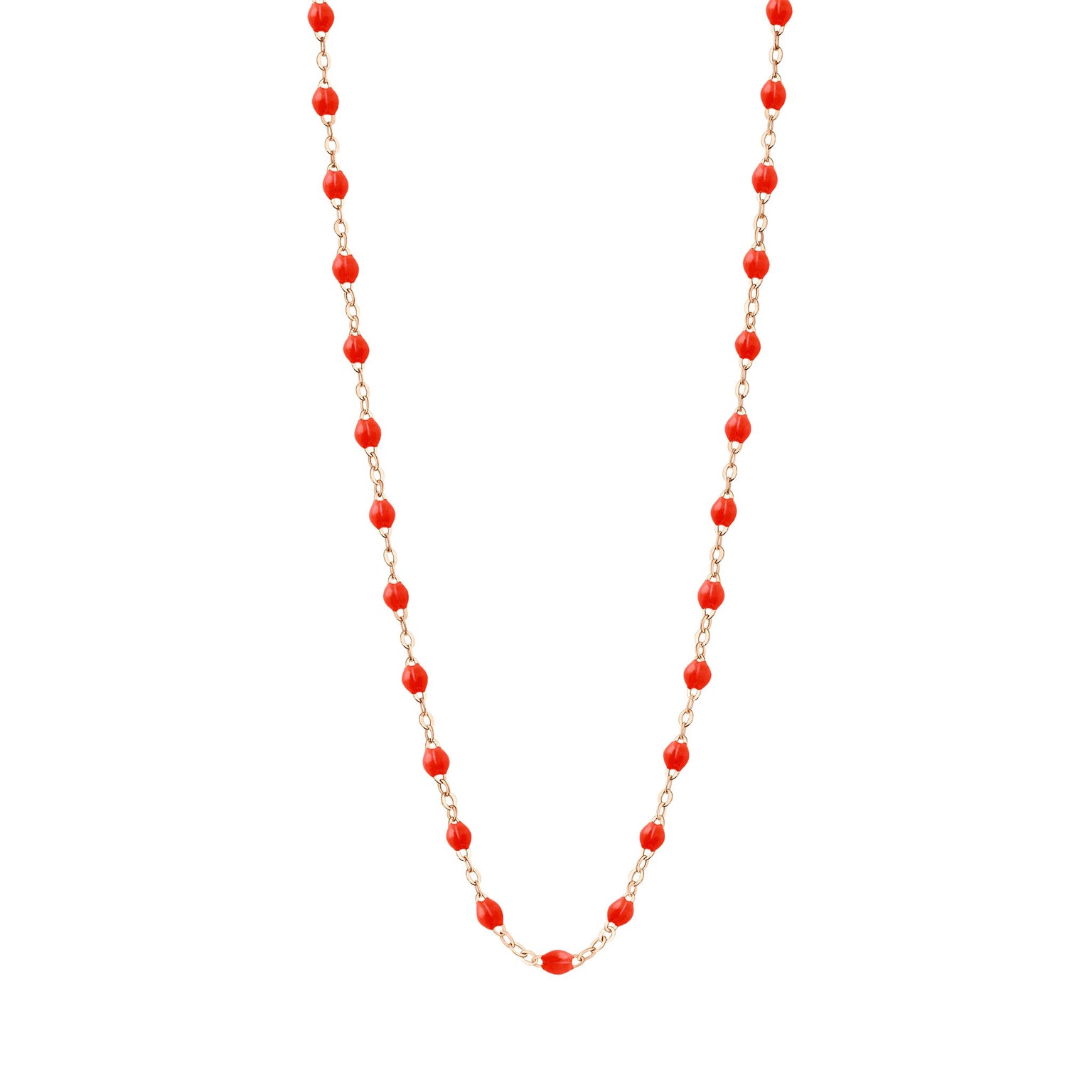 Gigi Clozeau - Collier corail Classique Gigi, or rose, 50 cm