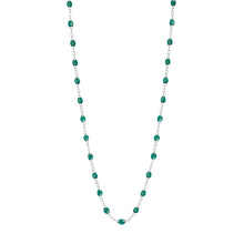 Gigi Clozeau - Collier émeraude Classique Gigi, or blanc, 50 cm