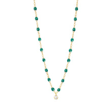 Gigi Clozeau - Collier émeraude Gigi Suprême, or jaune, 1 diamant, 42 cm