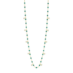 Gigi Clozeau - Collier émeraude Gigi Suprême, or jaune, 10 diamants, 60 cm