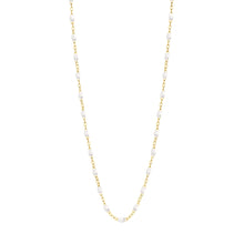 Gigi Clozeau - Collier enfant blanc Classique Gigi, or jaune, 33 cm