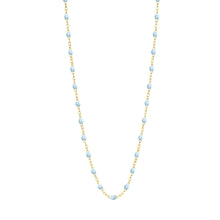 Gigi Clozeau - Collier enfant bleu layette Classique Gigi, or jaune, 33 cm