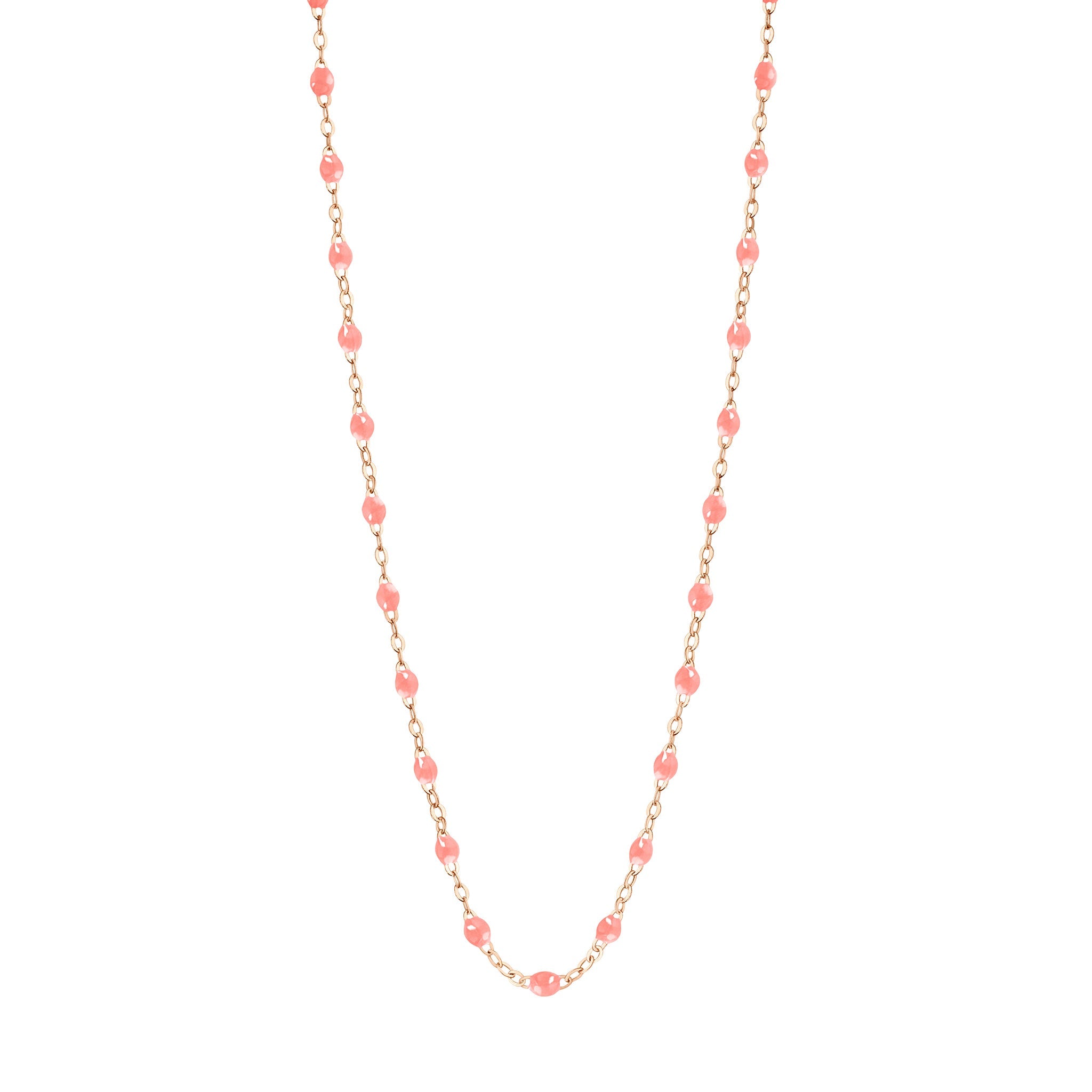 Gigi Clozeau - Collier enfant fuchsia Classique Gigi, or rose, 33 cm