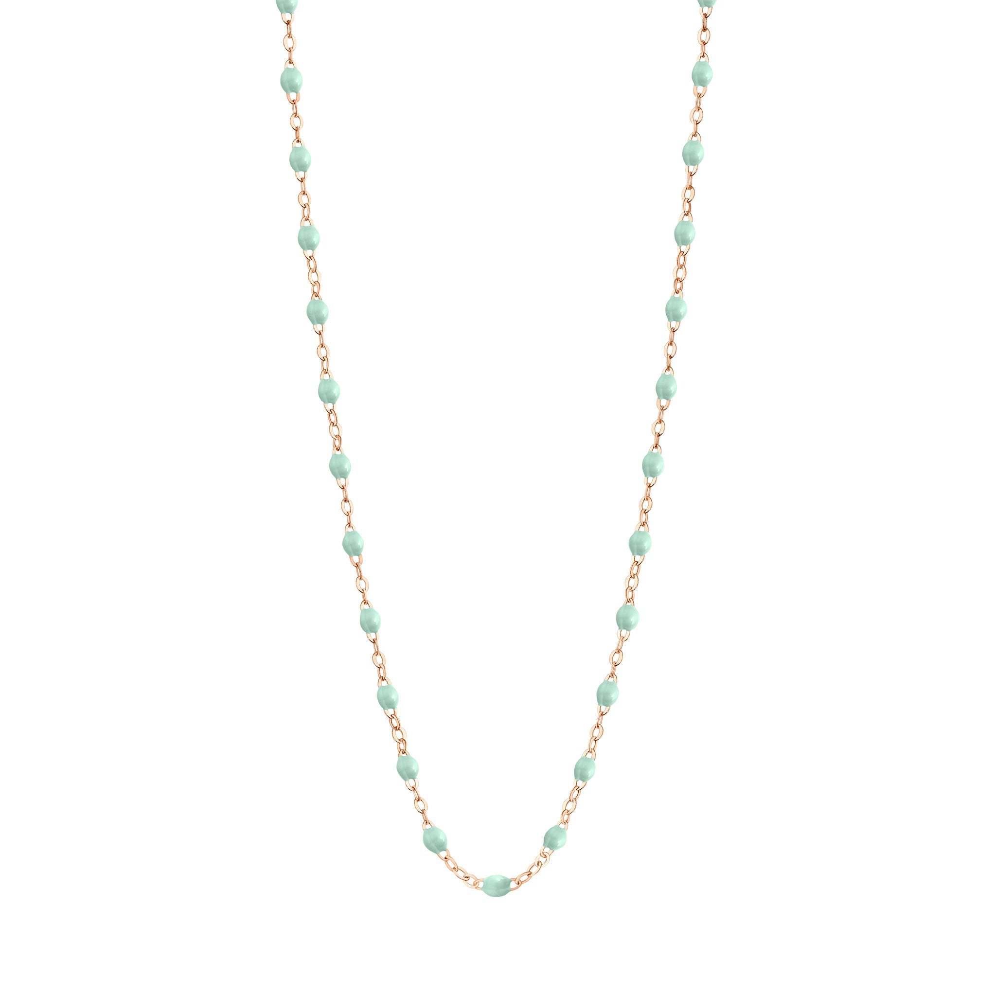 Gigi Clozeau - Collier enfant jade Classique Gigi, or rose, 33 cm