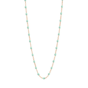 Gigi Clozeau - Collier enfant jade Classique Gigi, or rose, 33 cm