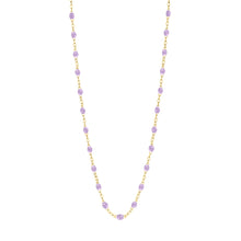 Gigi Clozeau - Collier enfant parme Classique Gigi, or jaune, 33 cm