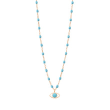 Gigi Clozeau - Collier Eye Classic turquoise, or rose, 42 cm