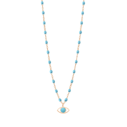 Gigi Clozeau - Collier Eye Classic turquoise, or rose, 42 cm