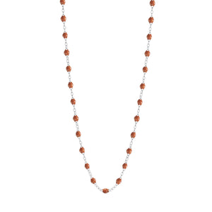 Gigi Clozeau - Collier fauve Classique Gigi, or blanc, 45 cm