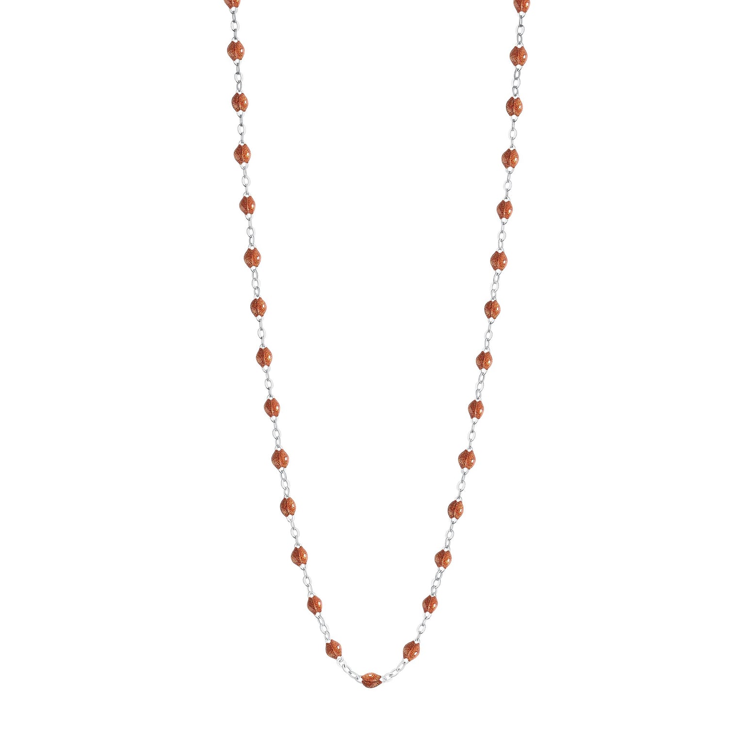 Gigi Clozeau - Collier fauve Classique Gigi, or blanc, 50 cm