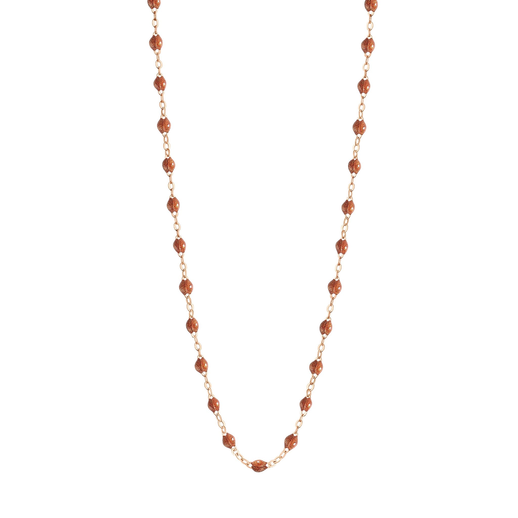 Gigi Clozeau - Collier fauve Classique Gigi, or rose, 42 cm