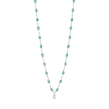Gigi Clozeau - Collier glacier Gigi Suprême, or blanc, 1 diamant, 42 cm