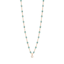 Gigi Clozeau - Collier glacier Gigi Suprême, or rose, 1 diamant, 42 cm