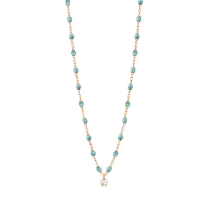 Gigi Clozeau - Collier glacier Gigi Suprême, or rose, 1 diamant, 42 cm